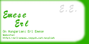 emese erl business card